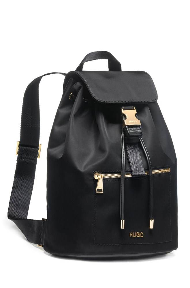 Hugo Boss Nylon-gabardine backpack Svarte | Y5blyHa4