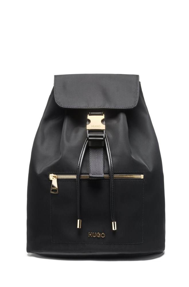 Hugo Boss Nylon-gabardine backpack Svarte | Y5blyHa4