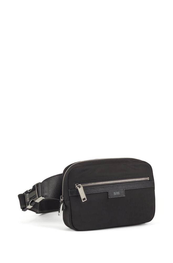 Hugo Boss Nylon-gabardine belt bag Svarte | 65XEdtjT