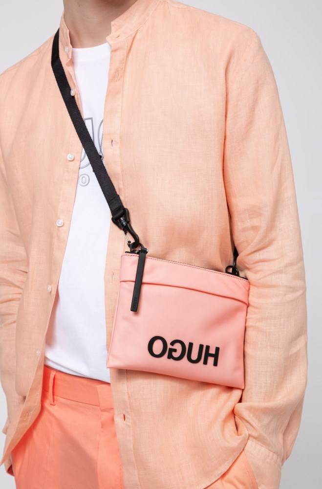 Hugo Boss Nylon gabardine envelope bag Rosa | RqpLQotW