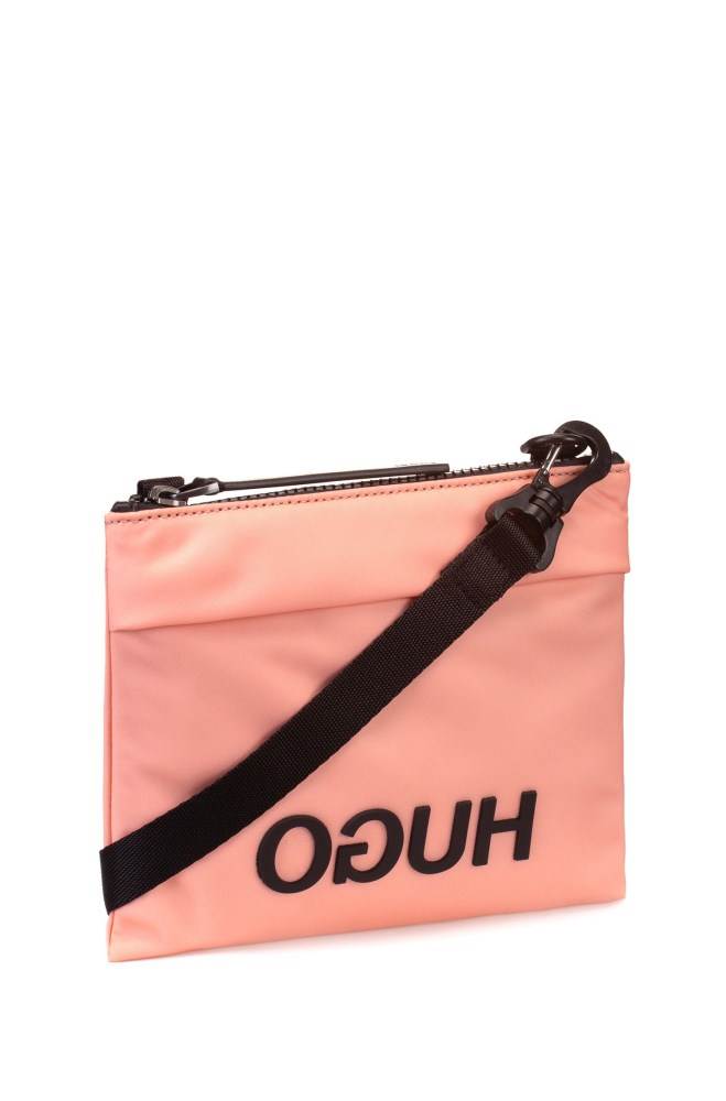 Hugo Boss Nylon gabardine envelope bag Rosa | RqpLQotW