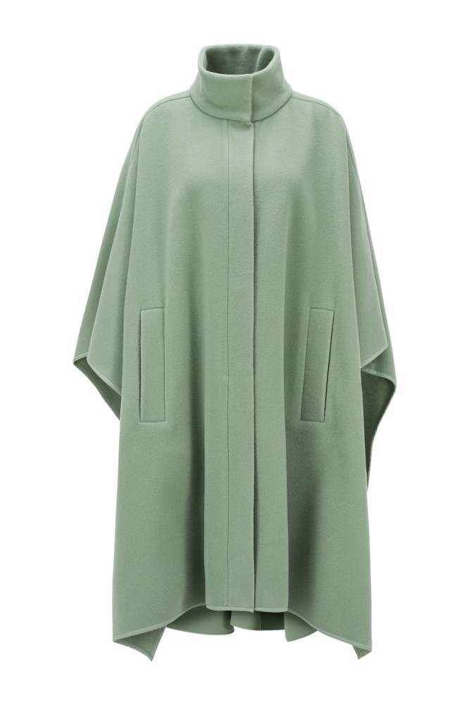 Hugo Boss Oversized-fit poncho Lyse Grønn | PoPE1r7B