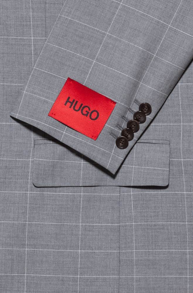 Hugo Boss Oversized-fit suit Grå | xYUipQ4s