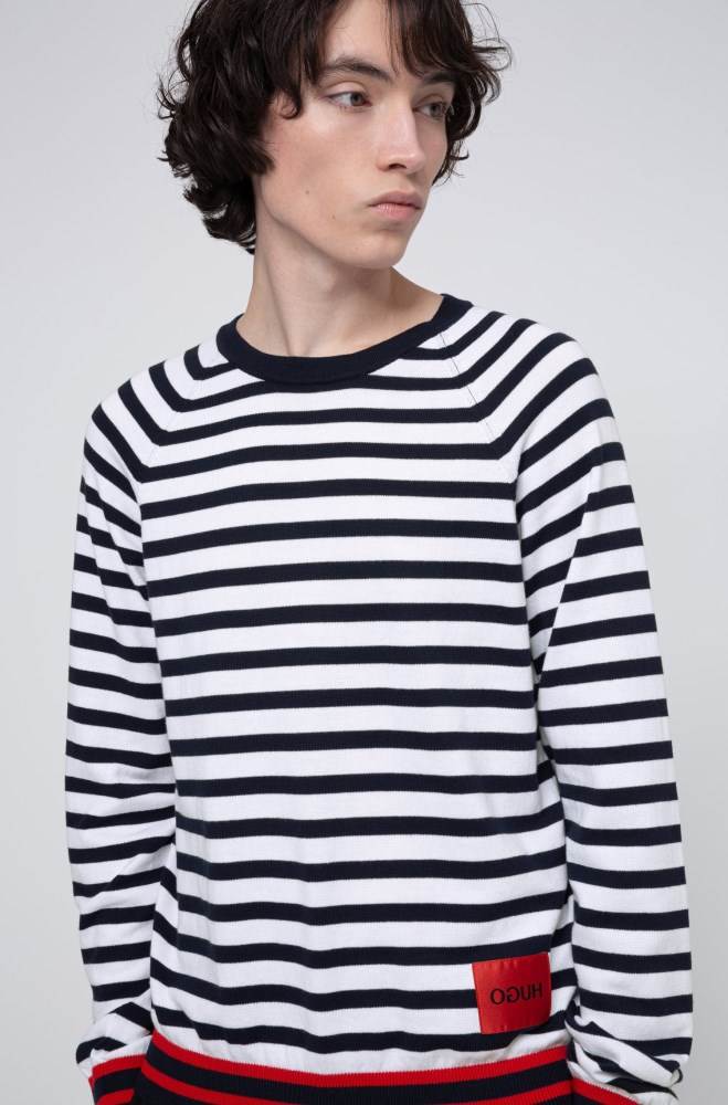 Hugo Boss Oversized-fit sweater Patterned | J51mHcJr