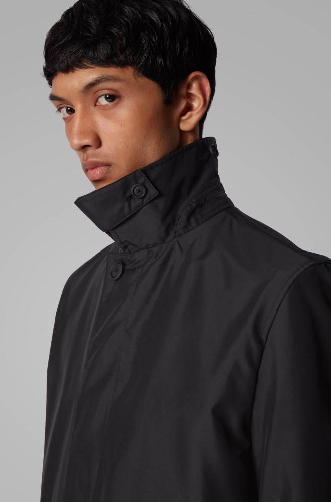 Hugo Boss Packable car coat Svarte | 7FQ5v7eB