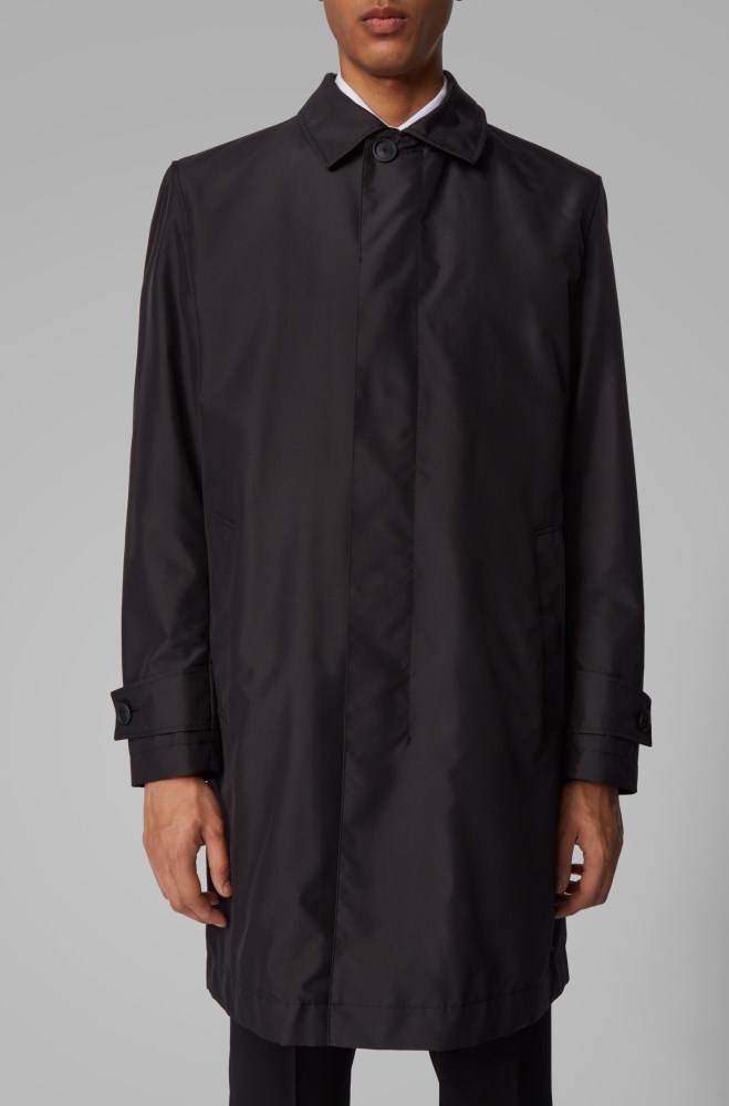 Hugo Boss Packable car coat Svarte | 7FQ5v7eB