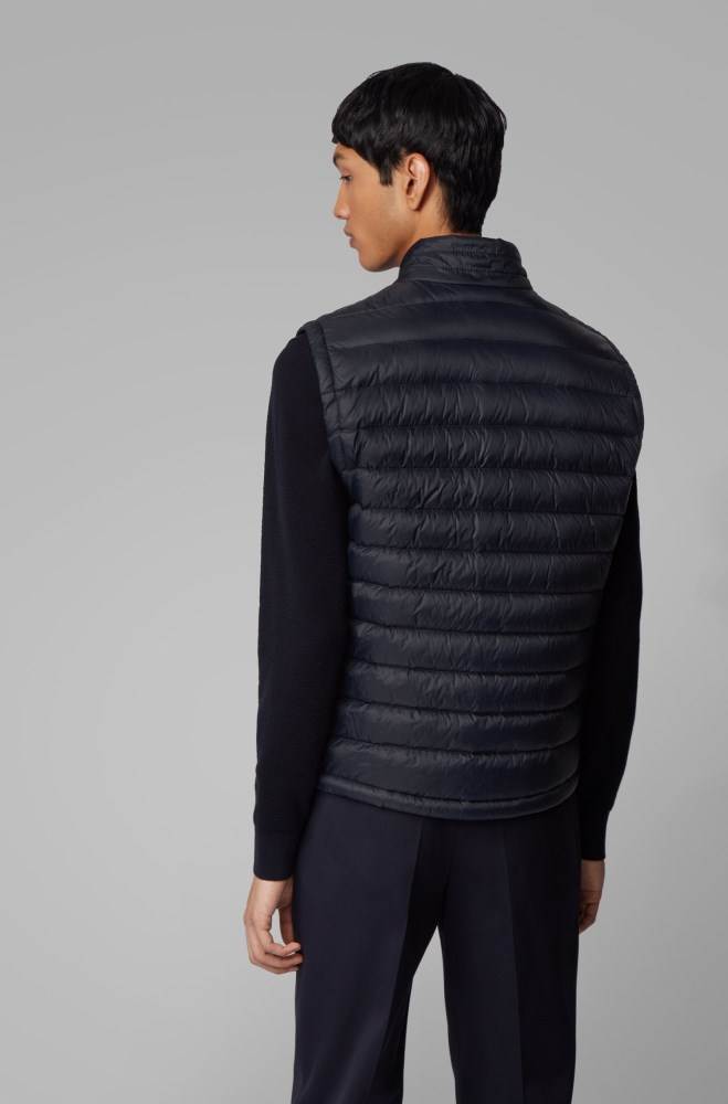 Hugo Boss Packable down gilet Mørke Blå | DvVOToWP