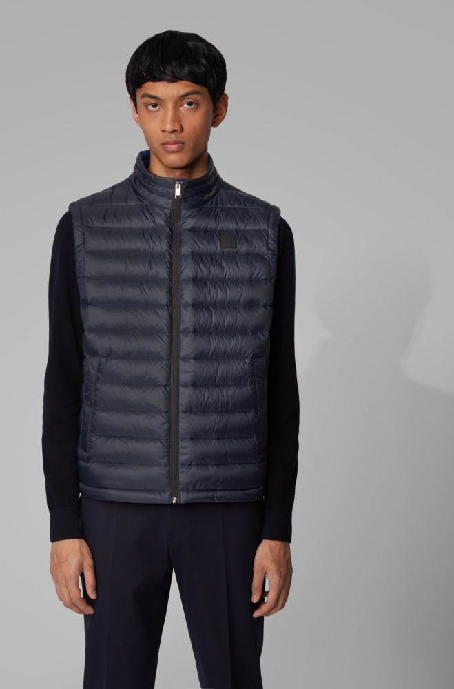 Hugo Boss Packable down gilet Mørke Blå | DvVOToWP