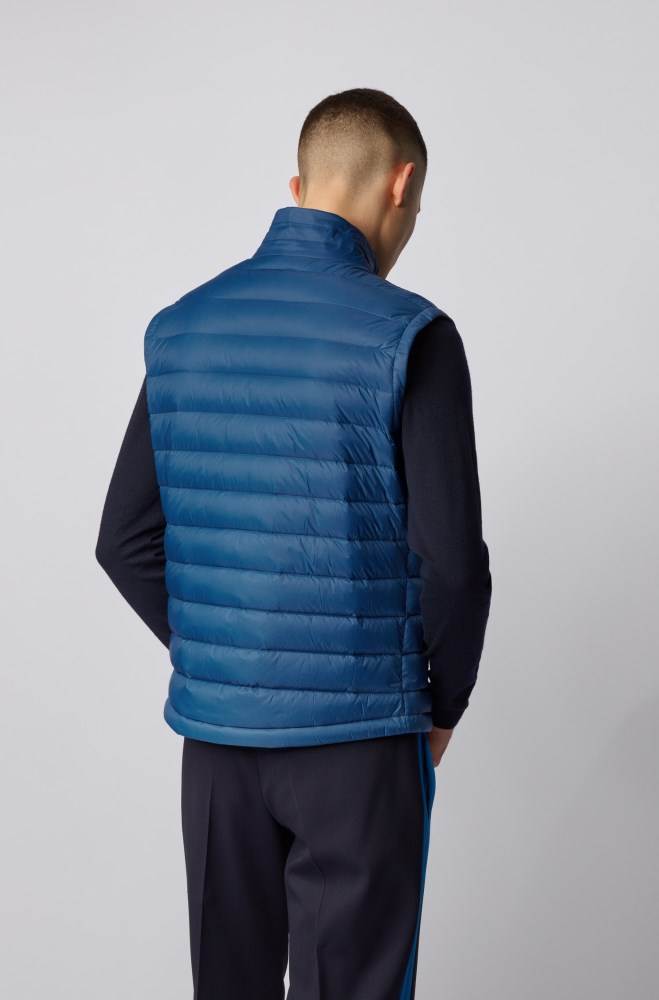 Hugo Boss Packable down gilet Mørke Blå | NTOD5sEu