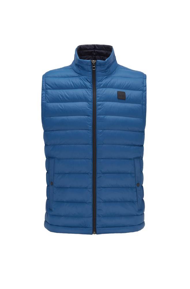 Hugo Boss Packable down gilet Mørke Blå | NTOD5sEu