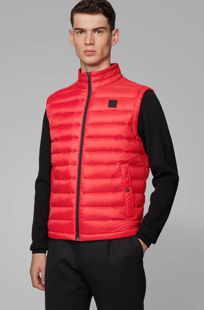 Hugo Boss Packable down gilet Rød | S9sNSppl