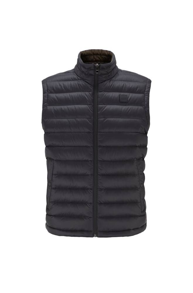 Hugo Boss Packable down gilet Svarte | ONvs9eCv