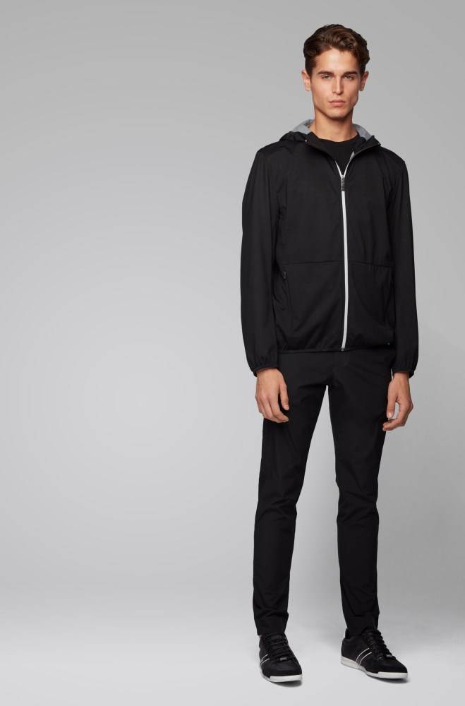 Hugo Boss Packable waterproof jacket Svarte | ovXZPuCM