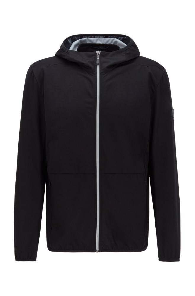 Hugo Boss Packable waterproof jacket Svarte | ovXZPuCM