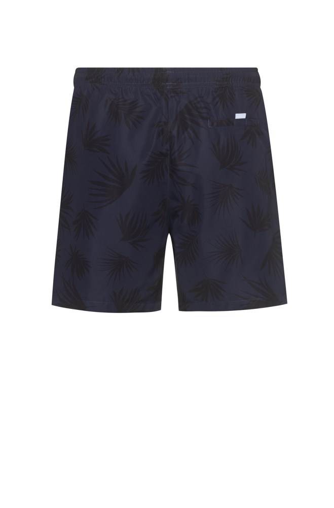 Hugo Boss Palm-print swim shorts Mørke Blå | zr9cEgAt