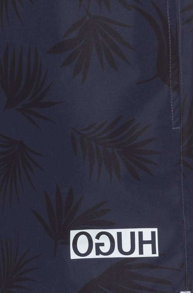 Hugo Boss Palm-print swim shorts Mørke Blå | zr9cEgAt