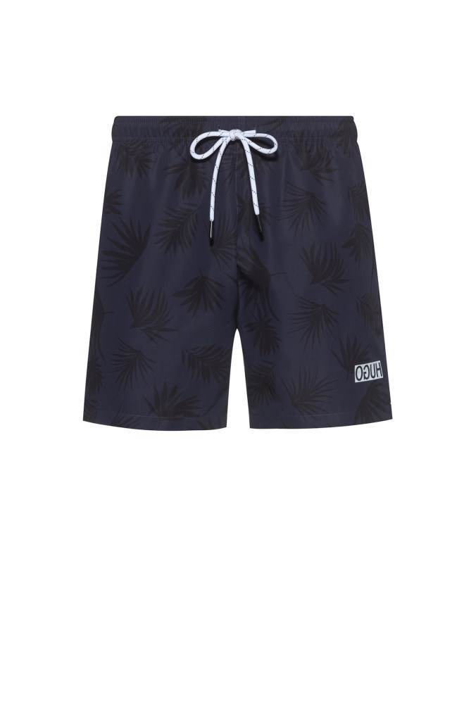 Hugo Boss Palm-print swim shorts Mørke Blå | zr9cEgAt