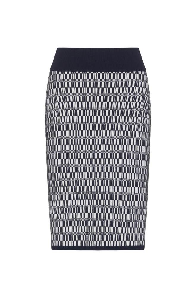 Hugo Boss Patterned knitted pencil skirt Patterned | 5Wp2NADA