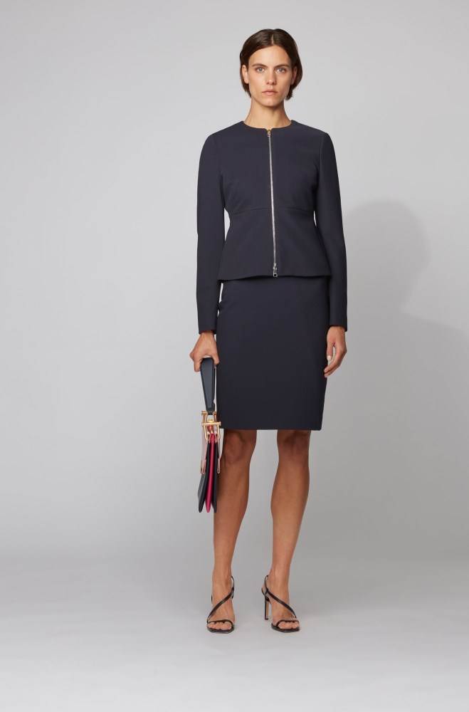 Hugo Boss Pencil skirt Mørke Blå | otciZQlV