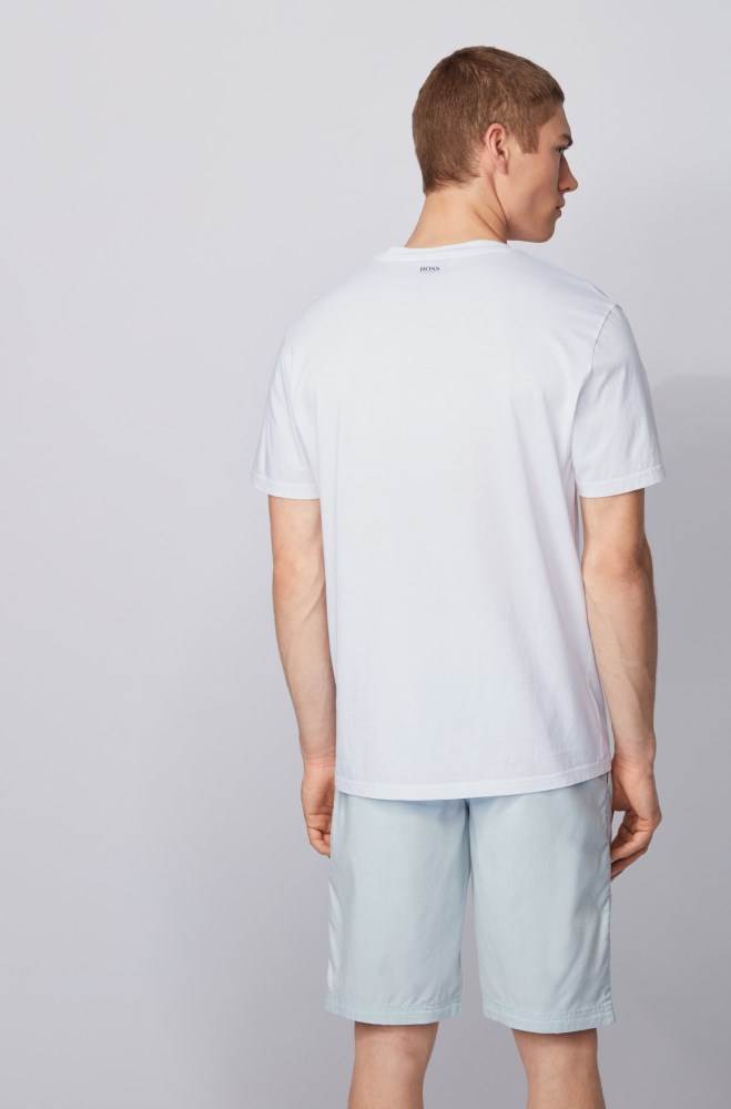 Hugo Boss Pima-cotton T-shirt Hvite | HJjgJmoV