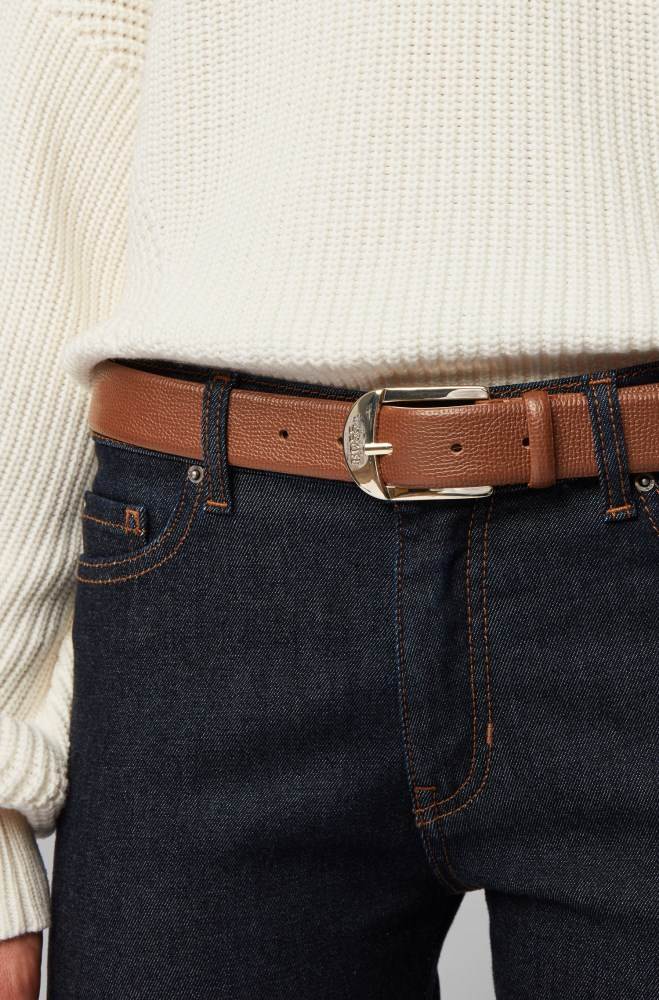 Hugo Boss Pin-buckle belt Lyse Brune | lUX3wYMp