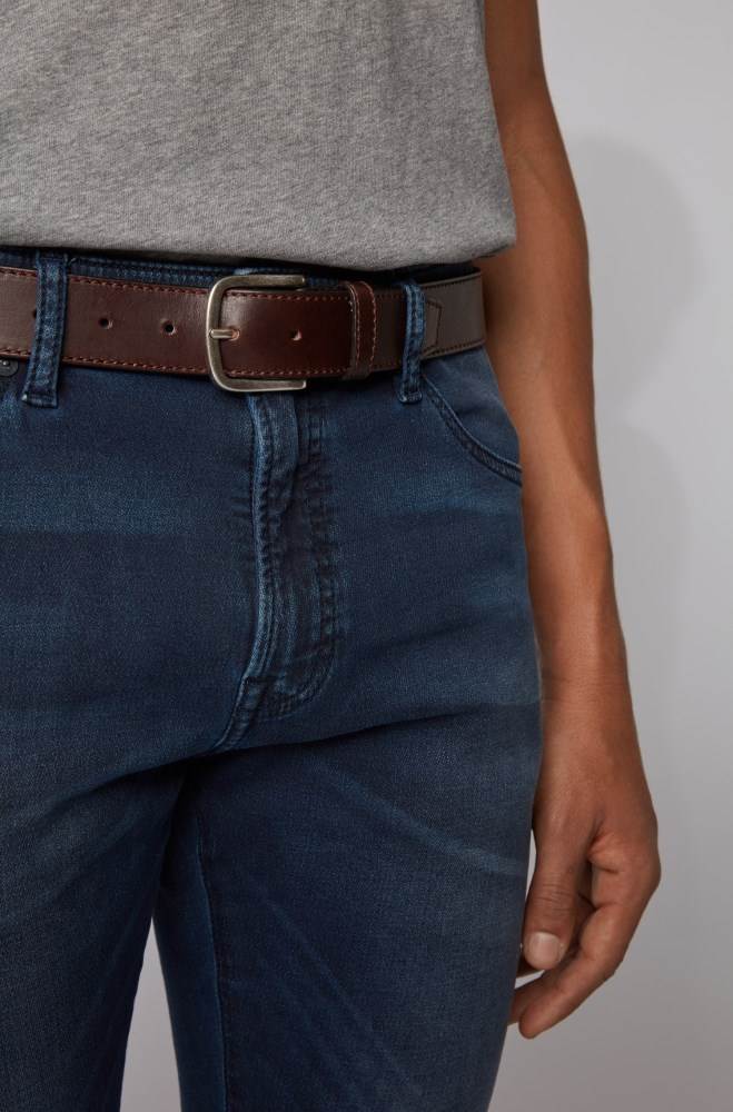 Hugo Boss Pin-buckle belt Mørke Brune | EOf5wivn