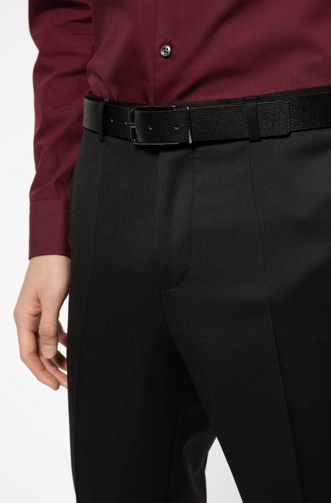 Hugo Boss Pin-buckle belt Svarte | eFkFPcQu