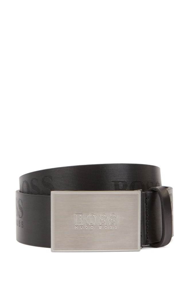 Hugo Boss Plate-buckle belt Svarte | JDpv4S9d