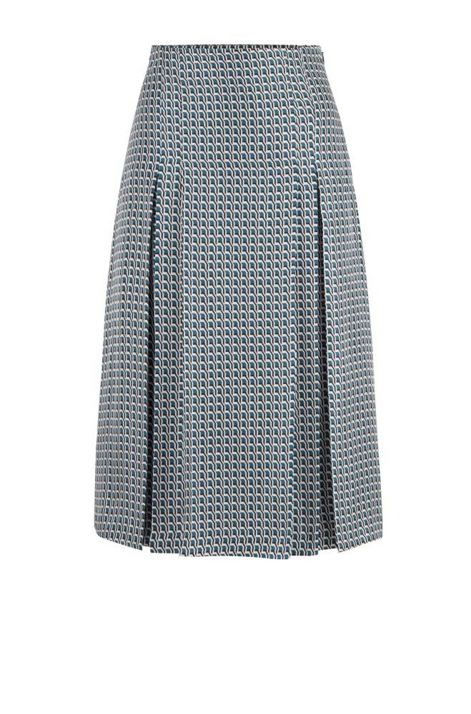 Hugo Boss Pleated midi skirt Patterned | hKorSrxO