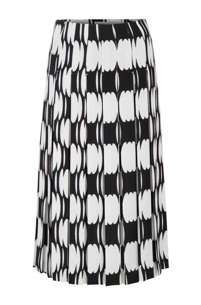 Hugo Boss Plissé midi skirt Patterned | JlS6eMZG