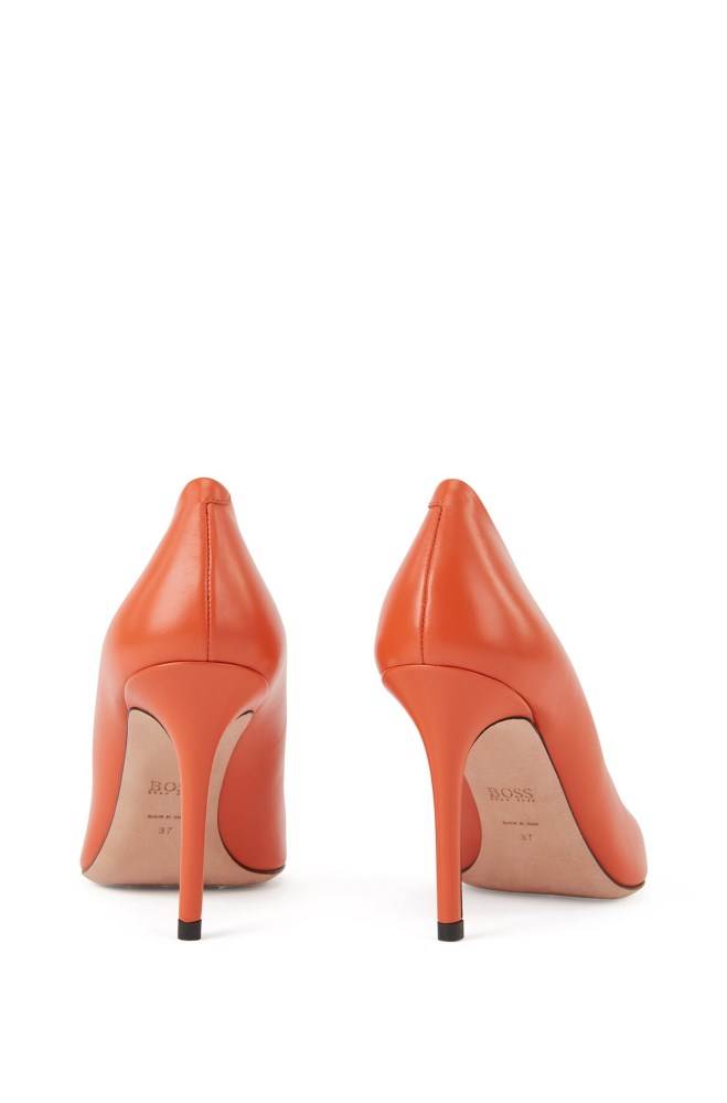 Hugo Boss Pointed-toe court shoes Oransje | yMXJnCAg