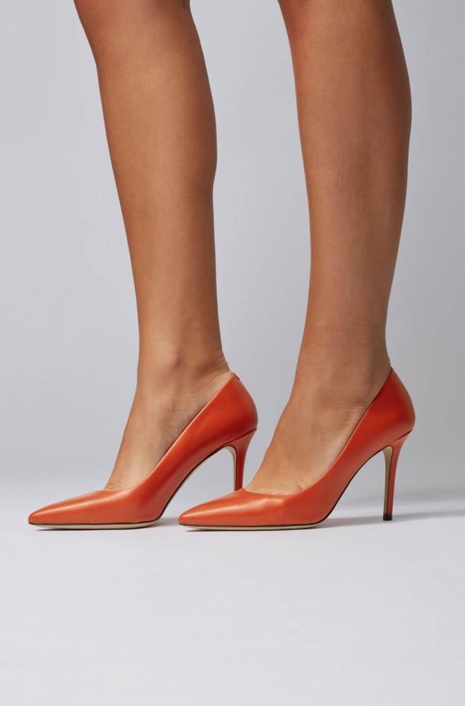 Hugo Boss Pointed-toe court shoes Oransje | yMXJnCAg