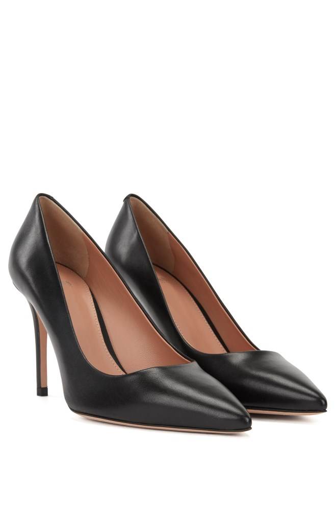 Hugo Boss Pointed-toe court shoes Svarte | BLP2rgPG