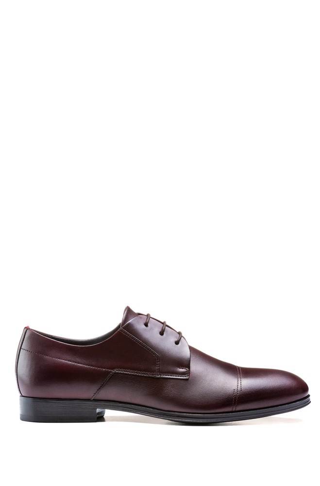 Hugo Boss Polished-leather Derby shoes Mørke Rød | b3ZGzo9p