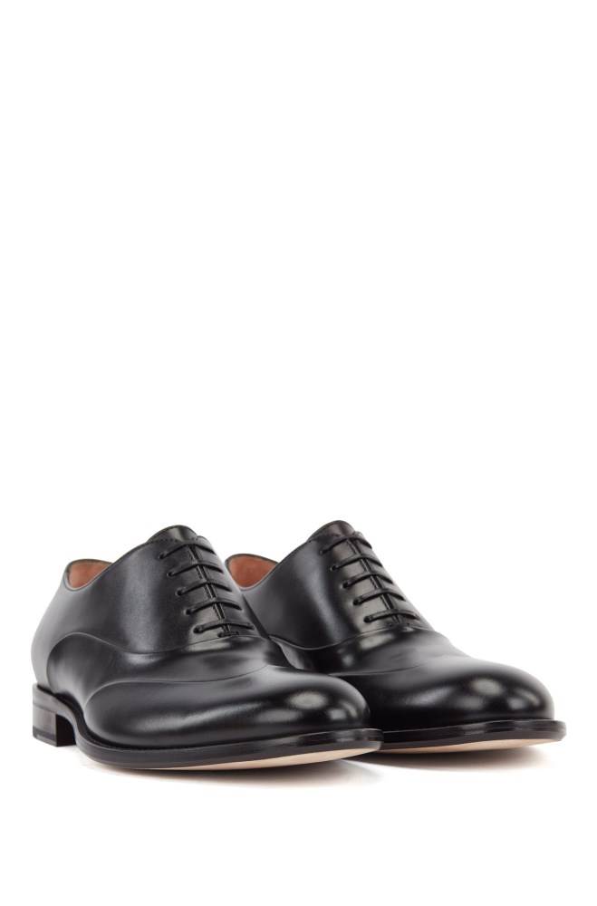 Hugo Boss Polished leather Oxford shoes Svarte | yrgxaumi