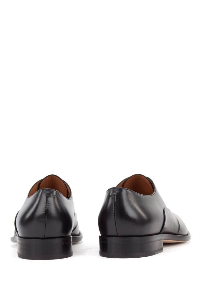 Hugo Boss Polished leather Oxford shoes Svarte | yrgxaumi