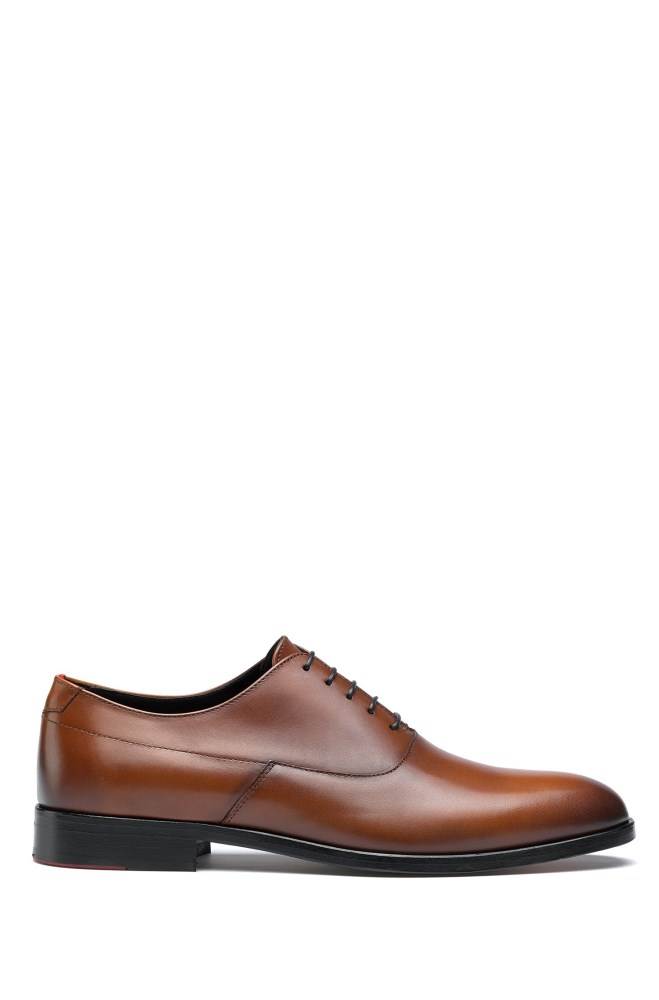 Hugo Boss Portuguese-made Oxford shoes Brune | 8uCI9A04