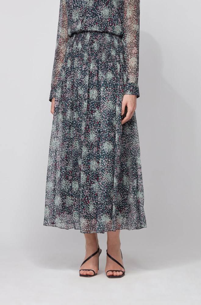 Hugo Boss Printed maxi skirt Patterned | PKJBkE8R