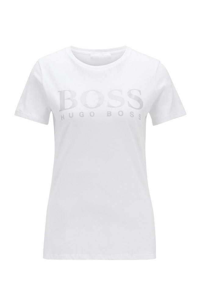 Hugo Boss Pure-cotton T-shirt Hvite | fGiOn5Qo