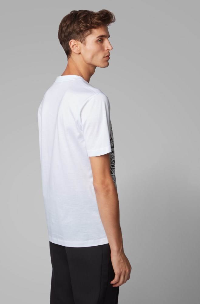 Hugo Boss Pure-cotton T-shirt Hvite | wwuQ7BKM