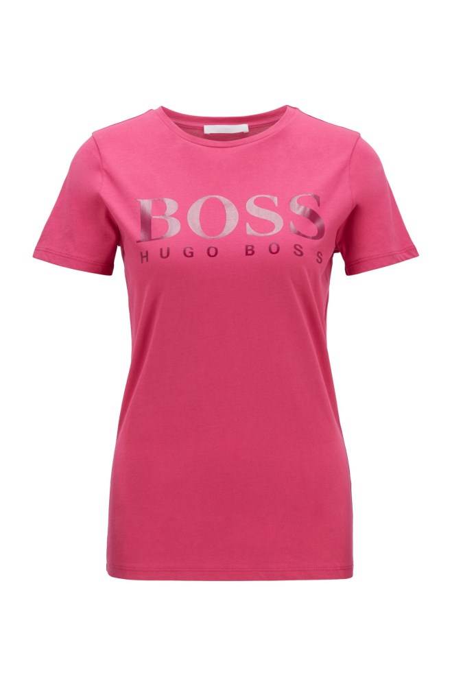 Hugo Boss Pure-cotton T-shirt Rosa | knTAZxZj