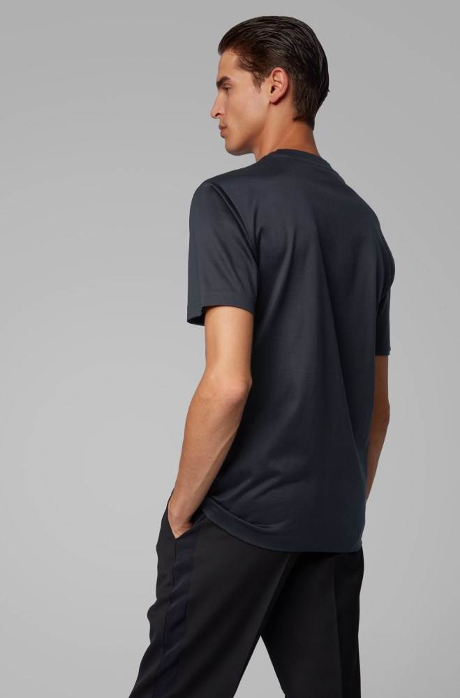 Hugo Boss Pure-cotton T-shirt Svarte | sONW6H3z