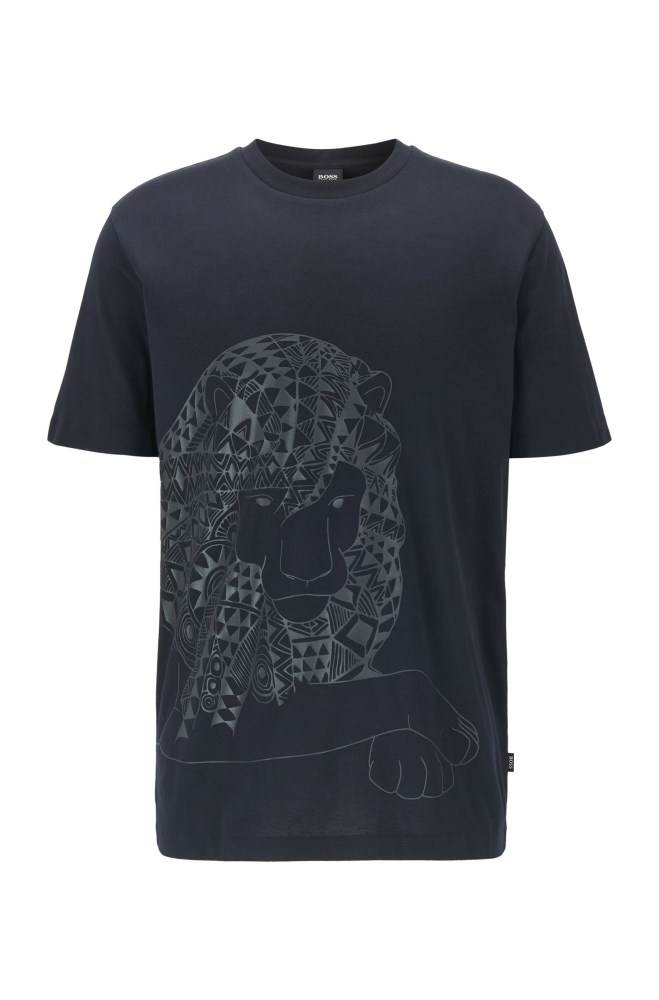 Hugo Boss Pure-cotton T-shirt Svarte | sONW6H3z