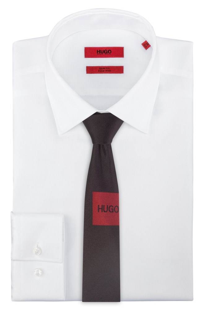 Hugo Boss Pure-silk tie Svarte | Sm3ny0fx