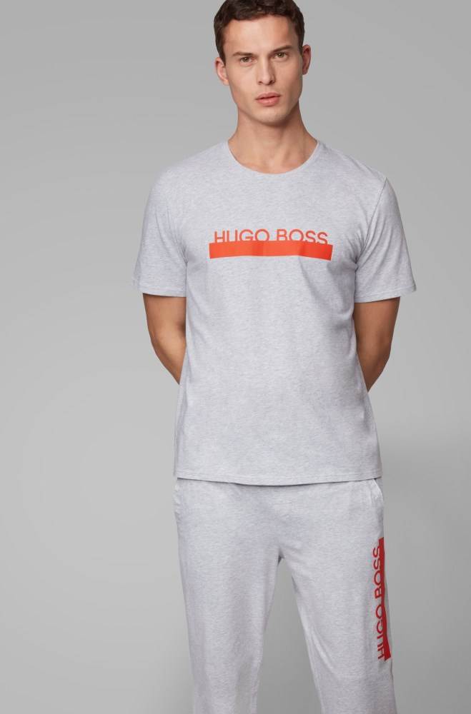 Hugo Boss Pyjama T-shirt Grå | sqp5zkrz