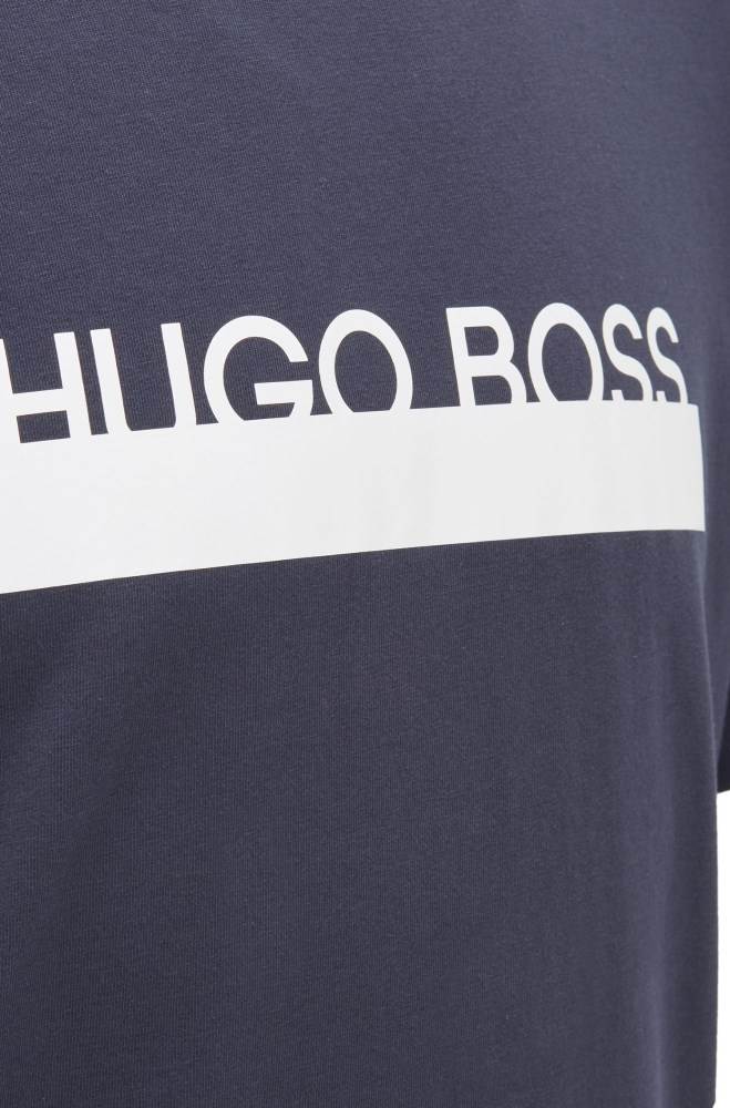 Hugo Boss Pyjama T-shirt Mørke Blå | k4XBheX1