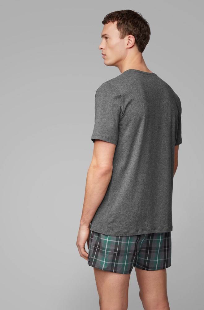 Hugo Boss Pyjama T-shirt Mørke Grå | 5dNmE2tB