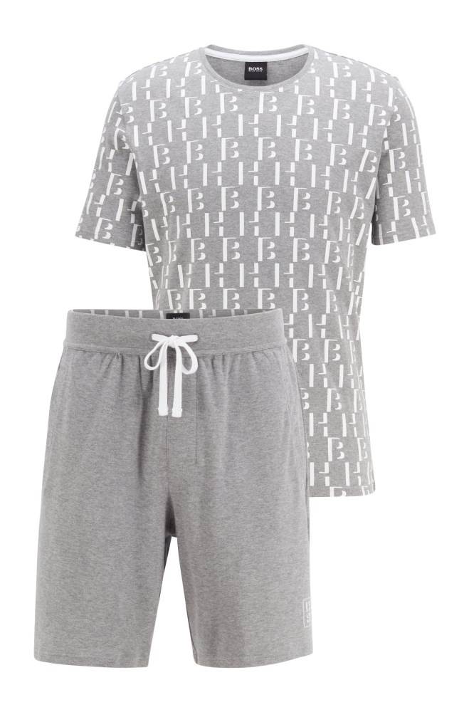 Hugo Boss Pyjama set Grå | fySps4ui