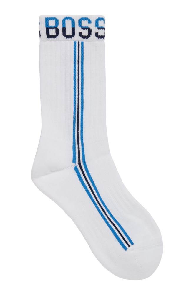 Hugo Boss Quarter-length cotton-blend socks Hvite | ooCmRLPS