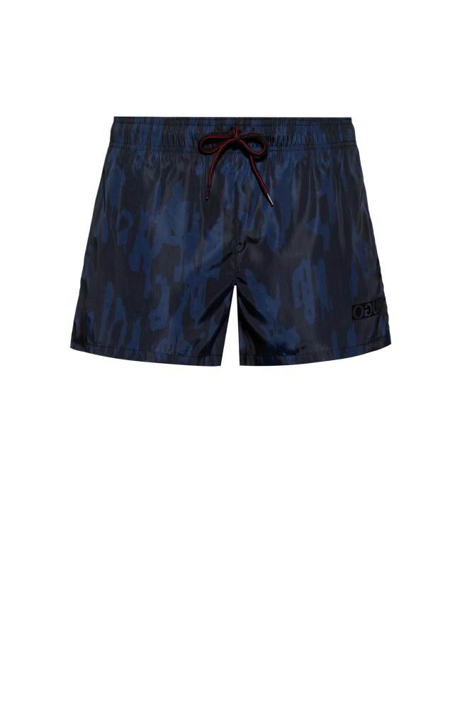 Hugo Boss Quick-dry short-length swim shorts Mørke Blå | BDCnycxn